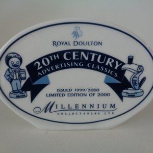 Royal Doulton 20th Century Advertising Classics Display sign, l/e 2000, new